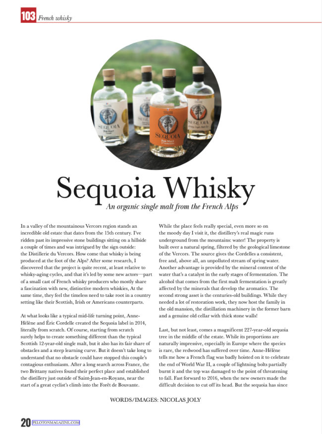 La Distillerie du Vercors dans Peloton Magazine