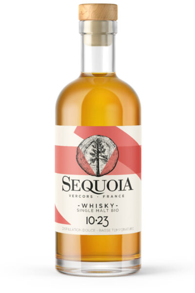 Séquoia Whisky Single Malt Bio du Vercors, cuvée 10.23 en vente ici.